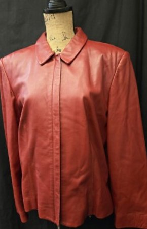 Red leather jacket